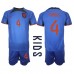 Nederland Virgil van Dijk #4 Babykleding Uitshirt Kinderen WK 2022 Korte Mouwen (+ korte broeken)